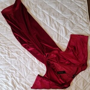 Elegant Red Satin Gown